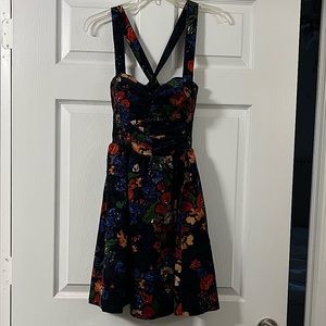 HD in Paris Floral, Velvet Dress from Anthropologie